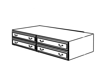 Madison 4 Drawer Under Bed Unit, 81"W